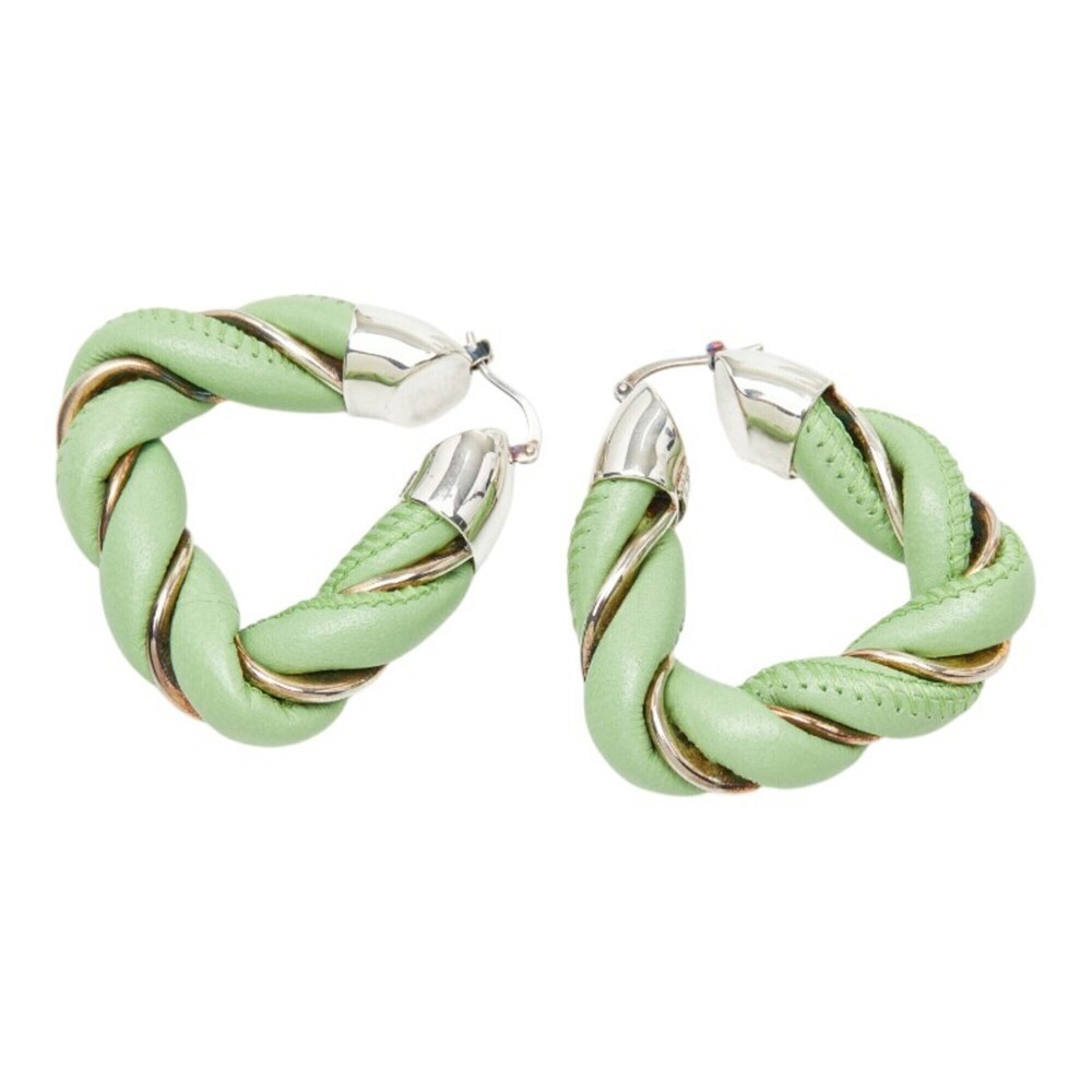 BOTTEGA VENETA Silver Leather Earrings
